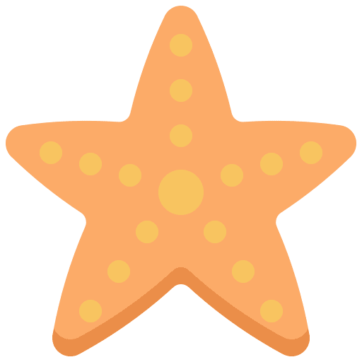 Starfish sea life echinoderm sea star icon Starfish sea life echinoderm sea star icon