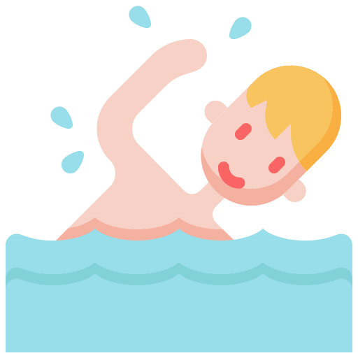 Swim sports and competition water sports summer holidays icon