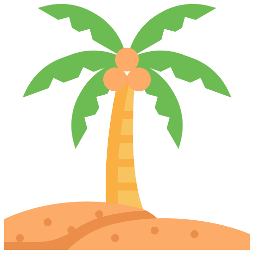 Coconut tree palm tree plant botanical icon Coconut tree palm tree plant botanical icon