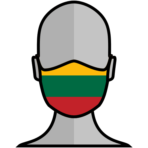Face mask covid face mask lithuania icon Face mask covid face mask lithuania icon