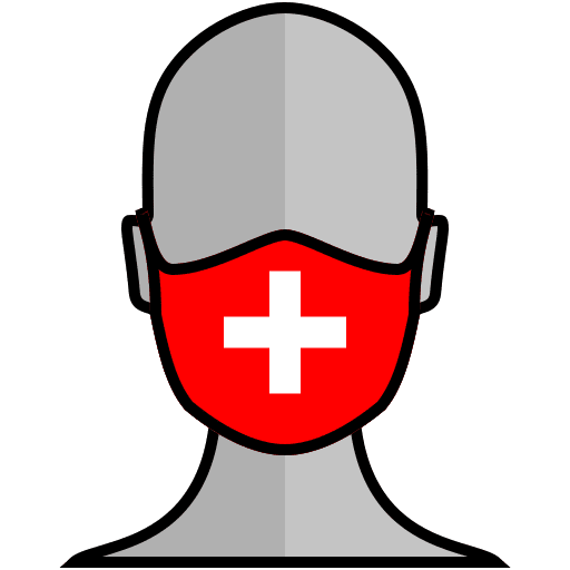 Face mask protection switzerland covid icon Face mask protection switzerland covid icon