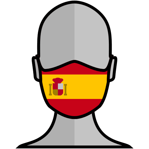 Face mask spain protection covid icon Face mask spain protection covid icon