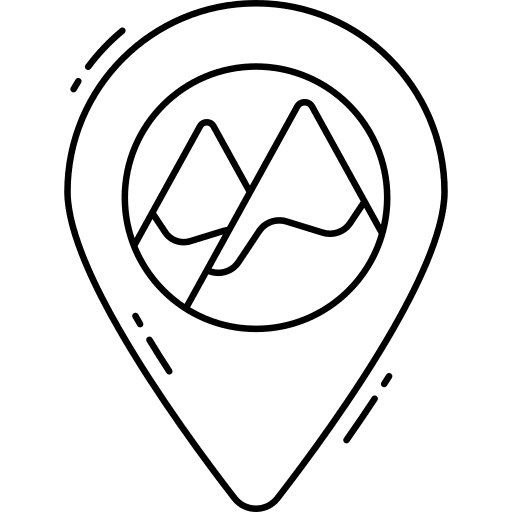 Pin pin location mountain icon