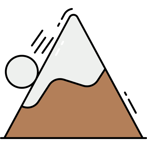Avalanche landslide avalanche snow avalanche icon