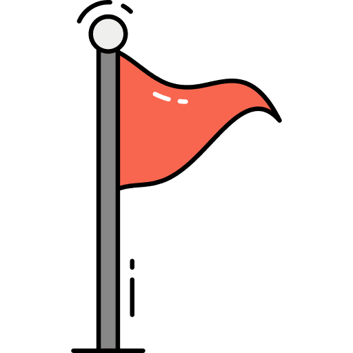 Flag destinations pole mission icon
