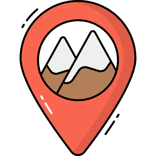 Pin pin maps and location mountain icon