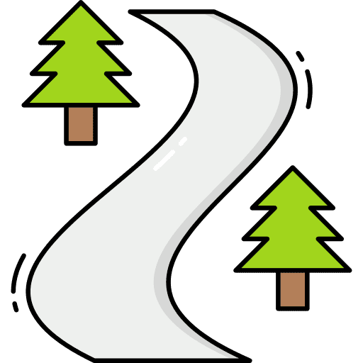 Ski route passage nature ski route icon
