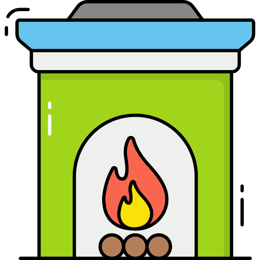 Fireplace warm fireplace furniture and household icon Fireplace warm fireplace furniture and household icon