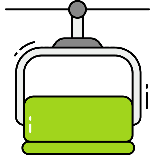 Ski lift cable car adventure holidays icon Ski lift cable car adventure holidays icon