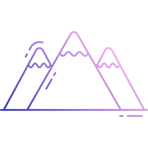 Mountain altitude snow landscape icon