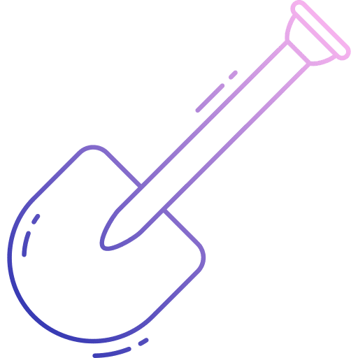 Shovel digging gardening tool farming and gardening icon Shovel digging gardening tool farming and gardening icon
