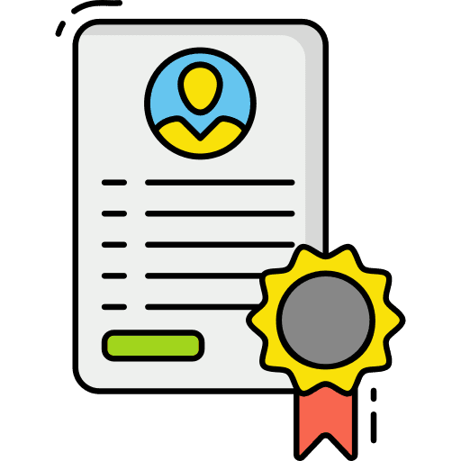 Experience document certification graduate icon Experience document certification graduate icon
