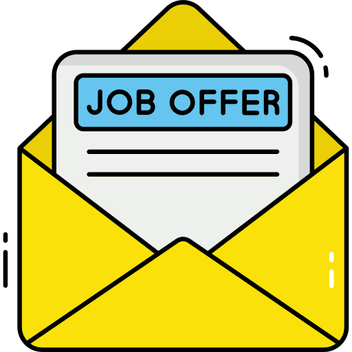Job offer mail offer invitation icon