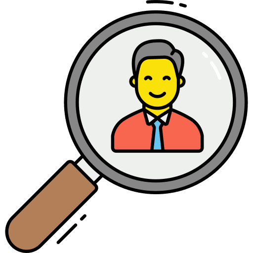 Job seeker seeker job opportunities magnifier icon