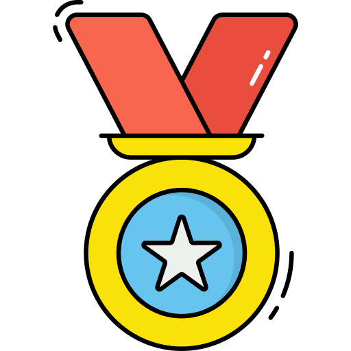 Medal award winner emblem icon
