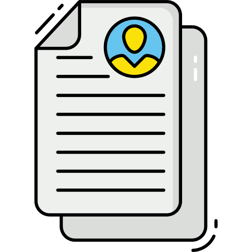Personal data personal profile resume portfolio icon Personal data personal profile resume portfolio icon