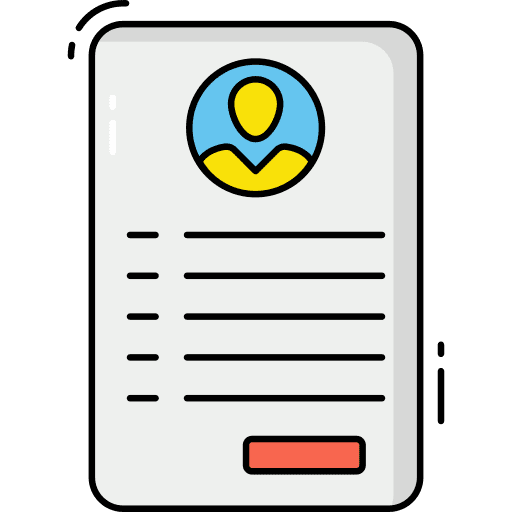 Resume curriculum vitae files and folders application icon