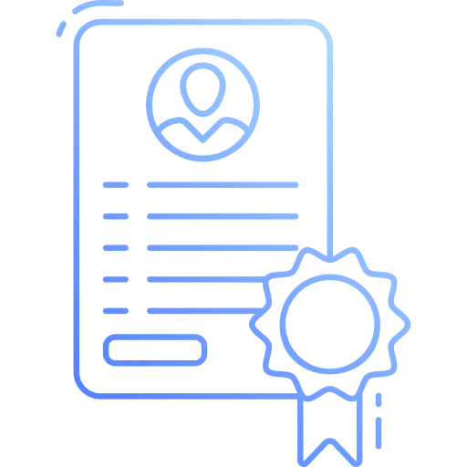 Experience capability software license certification icon Experience capability software license certification icon
