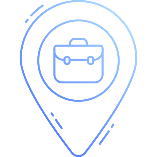Location location suitcase briefcase icon
