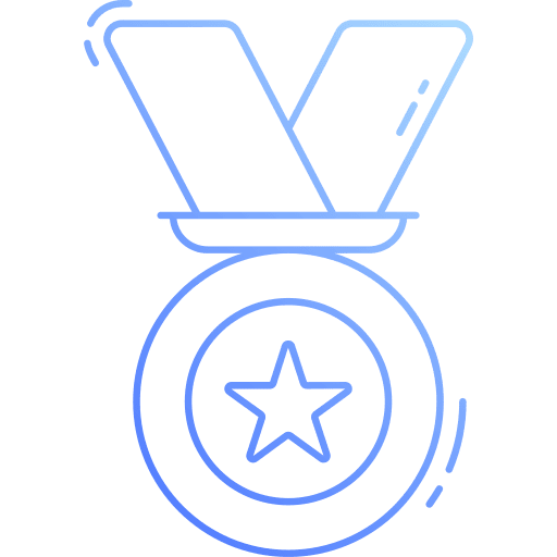 Medal sports and competition insignia award icon