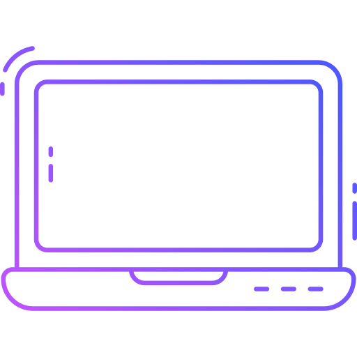 Laptop computing screen digital icon