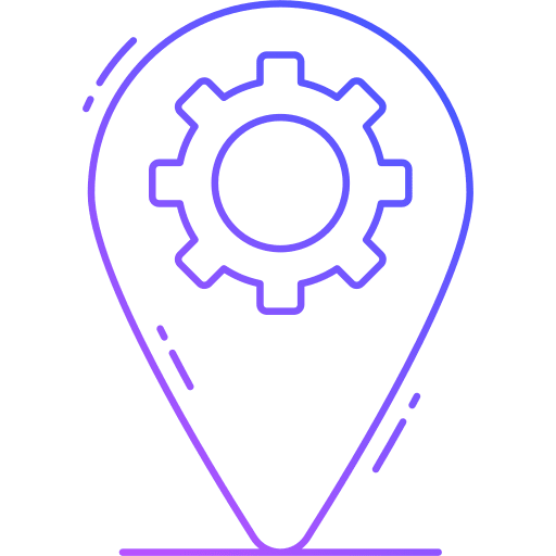 Location settings location pin support icon
