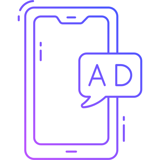 Advertisement advertising ads smartphone icon Advertisement advertising ads smartphone icon