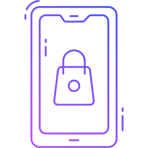 Online shopping smartphone shopping bag ui icon Online shopping smartphone shopping bag ui icon