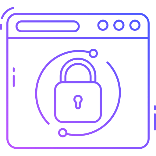 Web security seo and web browser seo icon Web security seo and web browser seo icon