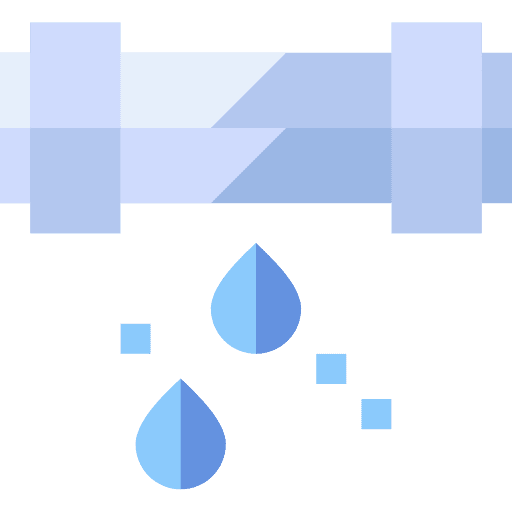 Broken pipe home repair plumbing leak icon