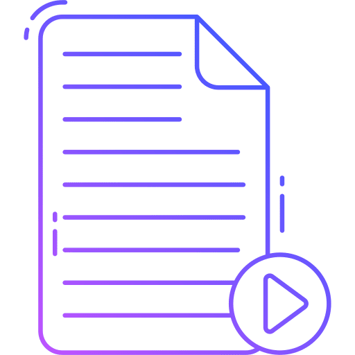Video content communication article media icon Video content communication article media icon