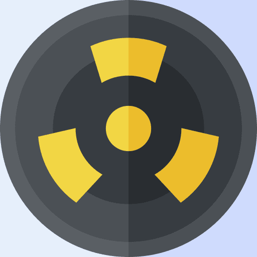 Radiator signaling warning radioactive icon Radiator signaling warning radioactive icon