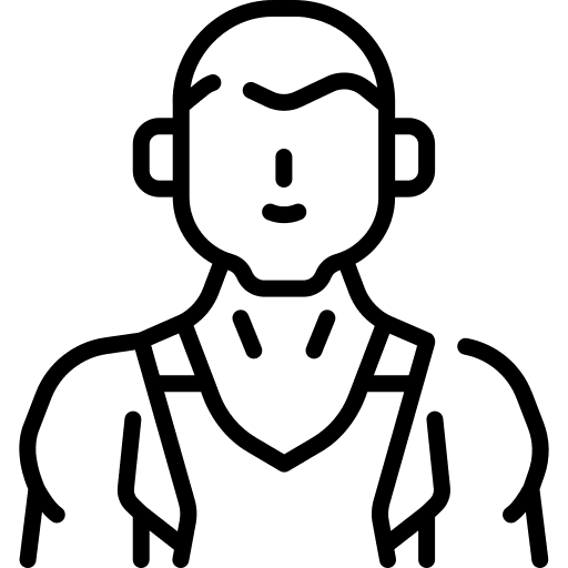 Wrestler sports and competition man helmet icon