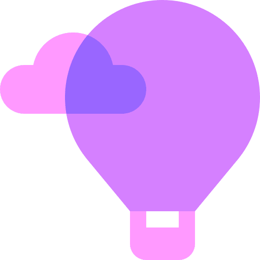 Hot air balloon hot air balloon transportation fly icon