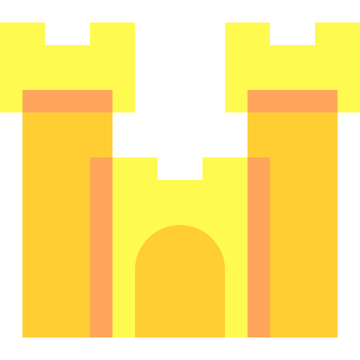 Castle fairy tale medieval monument icon Castle fairy tale medieval monument icon