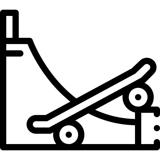 Skateboard skate park ramp slope icon