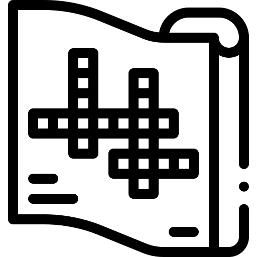 Crossword entertainment game education icon