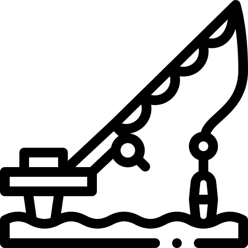 Fishing fishing rod fishing sports and competition icon