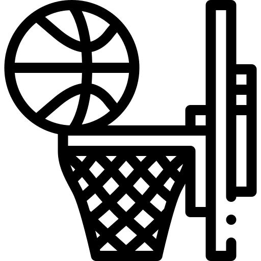 Basketball point sports and competition ball icon