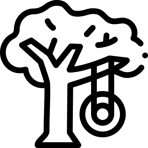 Swing swing kid and baby tree icon