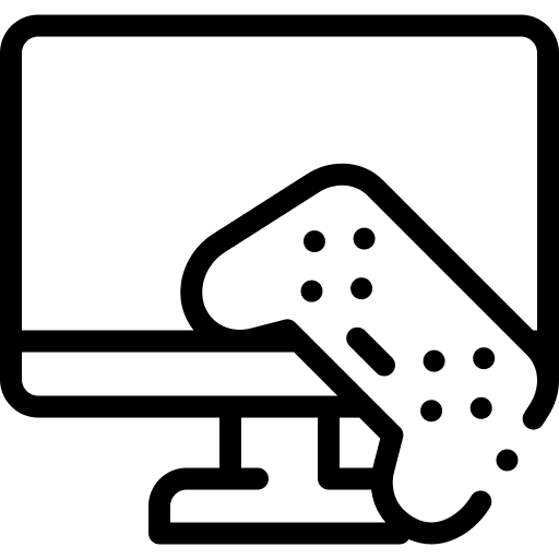 Videogame gamepad computer game laptop icon