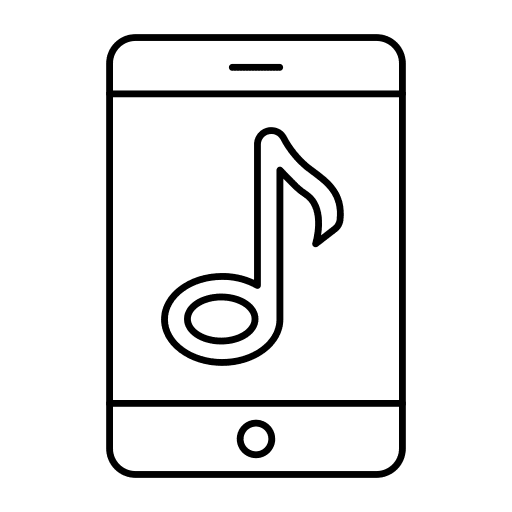 Mobile phone audio mobile phone music icon