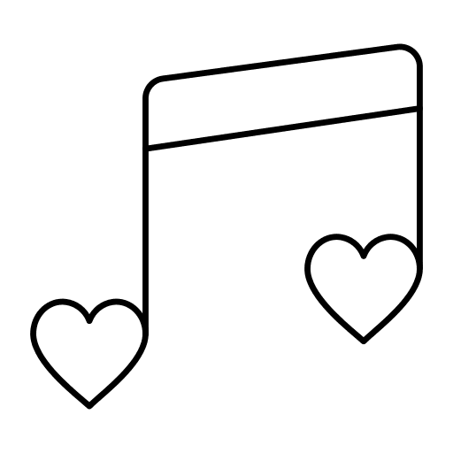 Music song heart sound icon
