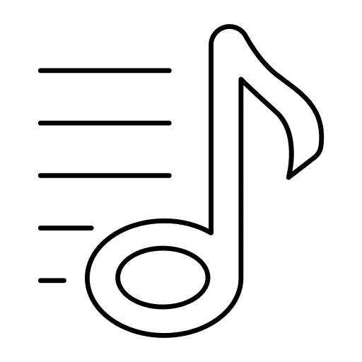 Musical note sound music music and multimedia icon