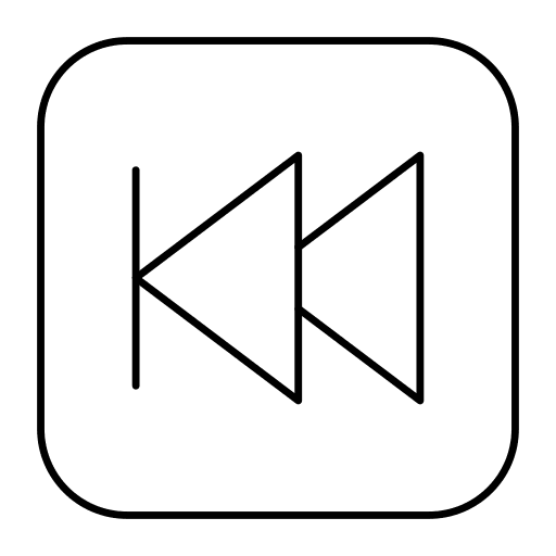 Previous previous backward multimedia icon