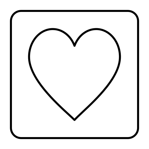 Favourite rating heart love and romance icon