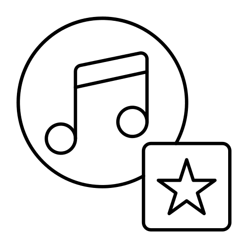 Music multimedia rating music icon