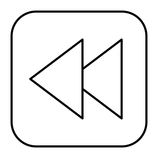 Backward multimedia ui rewind icon