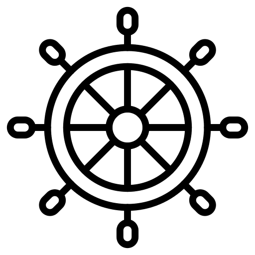 Helm transportation sailing boat icon
