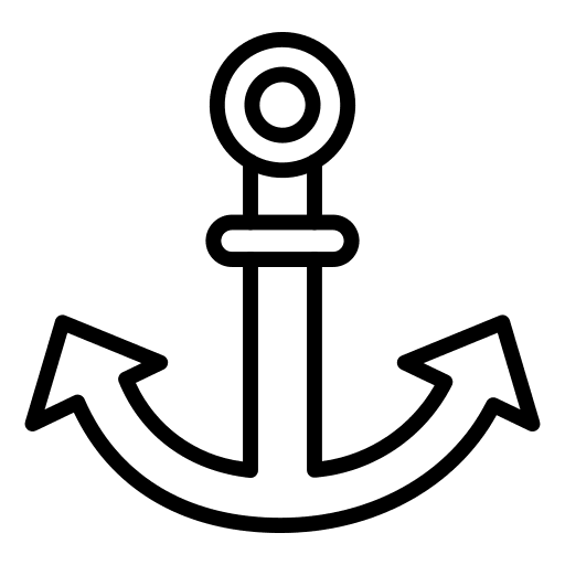 Anchor ship sail anchor icon